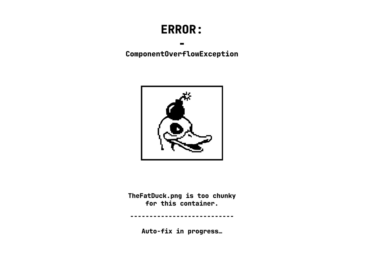 Error ComponentOverflowException - 5 greșeli UI